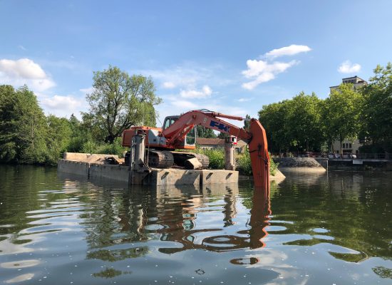 travaux de consolidation de berges